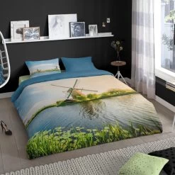 Good Morning Dekbedovertrek "Windmill" - Multi - (140x220 Cm) -Bedbekleding schommelt. 1000035972 0102