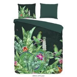 Good Morning Dekbedovertrek "Cato" - Groen - (140x220 Cm)