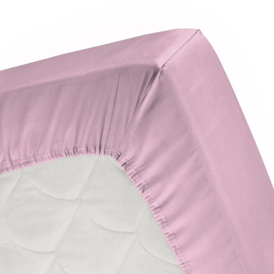 Cinderella Hoeslaken - Tot 25cm Matrasdikte - Jersey - 120x200 Cm - Roze 2 Cinderella Hoeslaken - Tot 25cm Matrasdikte - Jersey - 120x200 Cm - Roze - Afbeelding 2