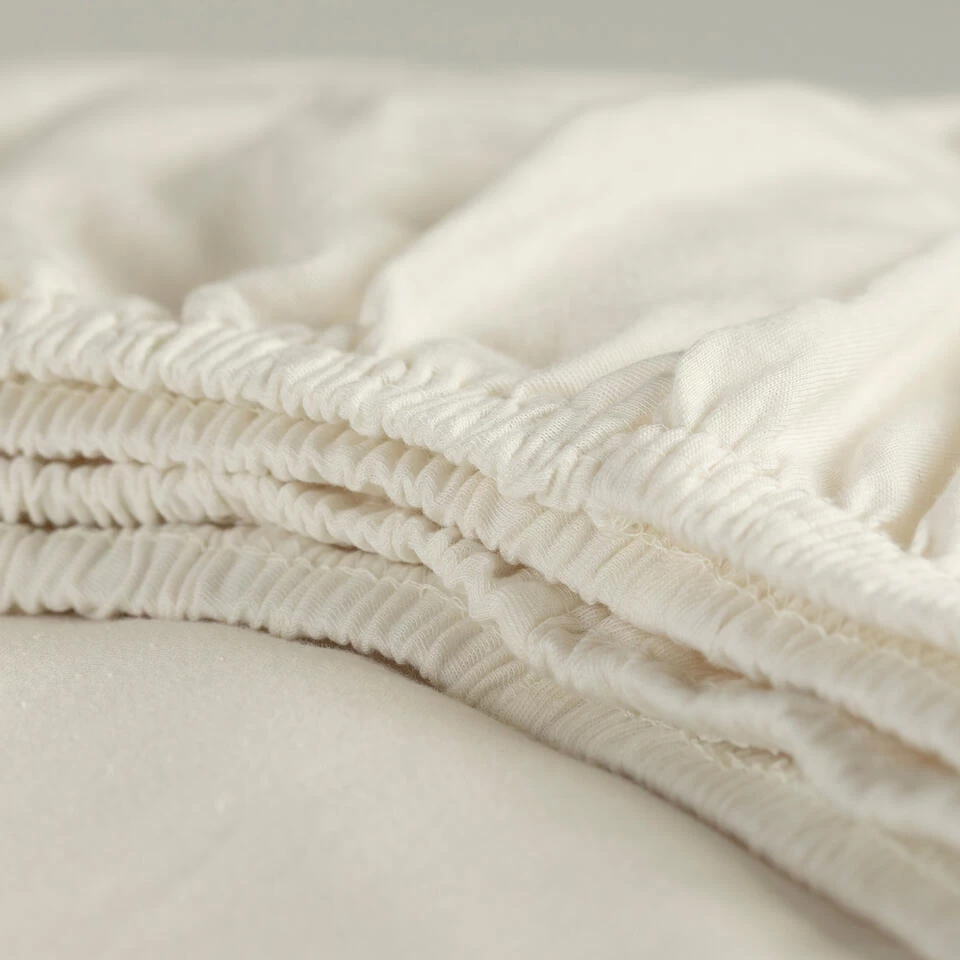 Cinderella Hoeslaken - Tot 25cm Matrasdikte - Jersey - 200x200 Cm - Ivoor 3 Cinderella Hoeslaken - Tot 25cm Matrasdikte - Jersey - 200x200 Cm - Ivoor - Afbeelding 3
