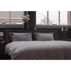 Ten Cate Premium Linnen Dekbedovertrekset - 140x200/220 - Cloudy Grey -Bedbekleding schommelt. 1000039935 0111
