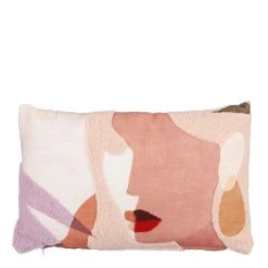 In The Mood Sangria Sierkussen - L55 X B35 Cm - Katoen - Lichtroze