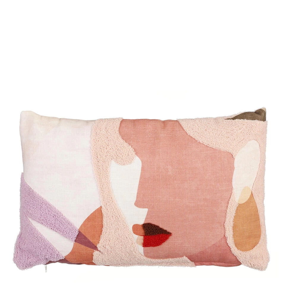 In The Mood Sangria Sierkussen - L55 X B35 Cm - Katoen - Lichtroze 1 In The Mood Sangria Sierkussen - L55 X B35 Cm - Katoen - Lichtroze