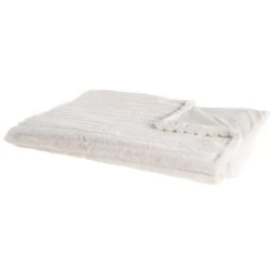 Beliani Plaid ABTEH - Wit Polyester