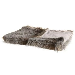 Beliani Plaid ASDAD - Bruin Acryl