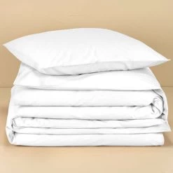 Moodit Dekbedovertrek Basil White - Eenpersoons - 140 X 220 Cm - Katoen -Bedbekleding schommelt. 1000043533 0103