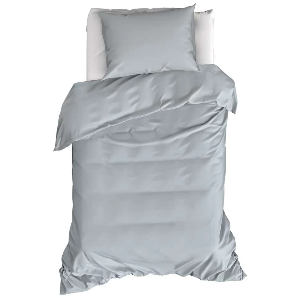 Moodit Dekbedovertrek Basil Stone Blue - Eenpersoons - 140 X 220 Cm - Katoen 1 Moodit Dekbedovertrek Basil Stone Blue - Eenpersoons - 140 X 220 Cm - Katoen