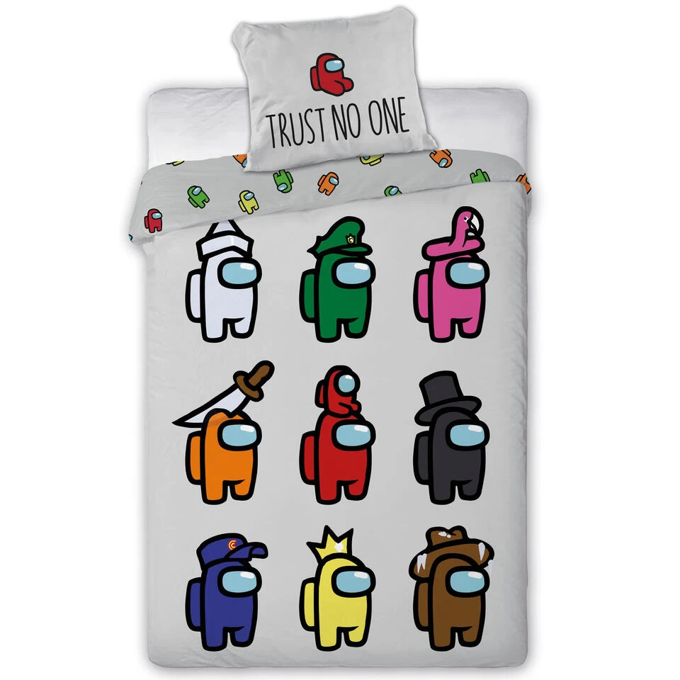 Among Us Dekbedovertrek Trust No One - Eenpersoons - 140 X 200 Cm - Katoen 1 Among Us Dekbedovertrek Trust No One - Eenpersoons - 140 X 200 Cm - Katoen