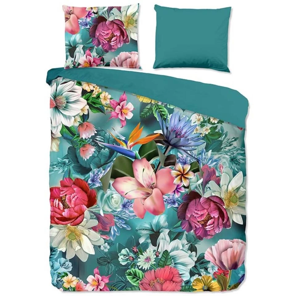 Good Morning Dekbedovertrek "Tiandra" - Petrol - (240x220 Cm) 1 Good Morning Dekbedovertrek "Tiandra" - Petrol - (240x220 Cm)