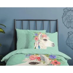 Good Morning Dekbedovertrek "Joey" - Mint - (140x220 Cm) 7 Good Morning Dekbedovertrek "Joey" - Mint - (140x220 Cm) -Bedbekleding schommelt. 1000045507 0110