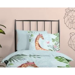 Good Morning Dekbedovertrek "Desiree" - Aqua - (140x220 Cm) -Bedbekleding schommelt. 1000045509 0110