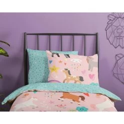 Good Morning Dekbedovertrek "Horses" - Multi - (120x150 Cm) -Bedbekleding schommelt. 1000045568 0110