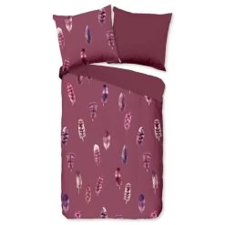 Pure Dekbedovertrek "Cos" - Bordeaux - (240x220 Cm) -Bedbekleding schommelt. 1000051961 0102
