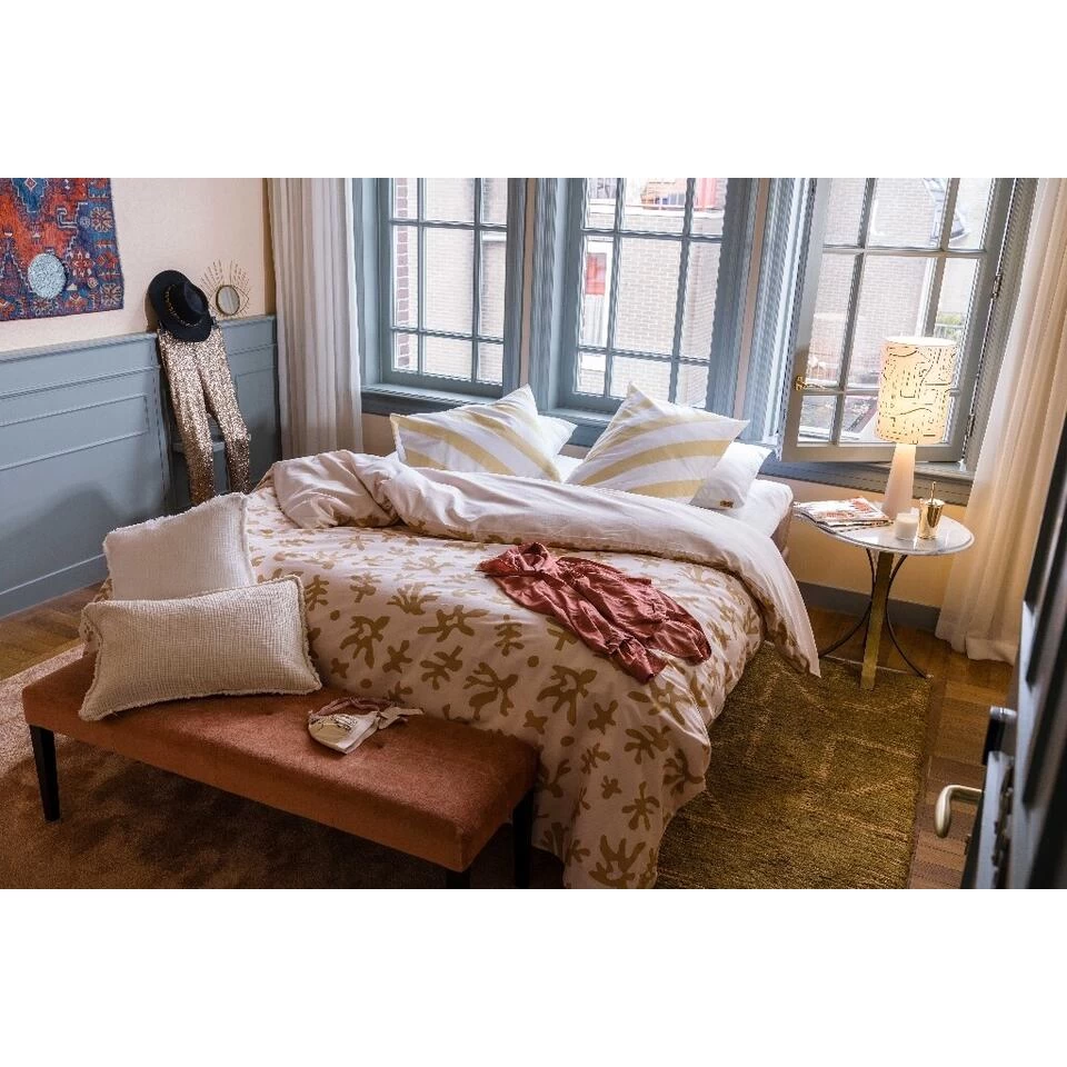 Dindi Home - Dekbedovertrek Sweet Leaves - 140x220 Cm - Roze 3 Dindi Home - Dekbedovertrek Sweet Leaves - 140x220 Cm - Roze - Afbeelding 3