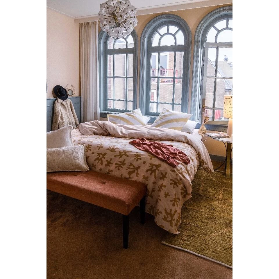 Dindi Home - Dekbedovertrek Sweet Leaves - 140x220 Cm - Roze 4 Dindi Home - Dekbedovertrek Sweet Leaves - 140x220 Cm - Roze - Afbeelding 4