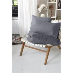 Walra - Plaid Luxury Touch - 240x260 Cm - Antraciet -Bedbekleding schommelt. 1000054542 0102