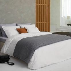 Walra - Plaid Luxury Touch - 240x260 Cm - Antraciet -Bedbekleding schommelt. 1000054542 0103