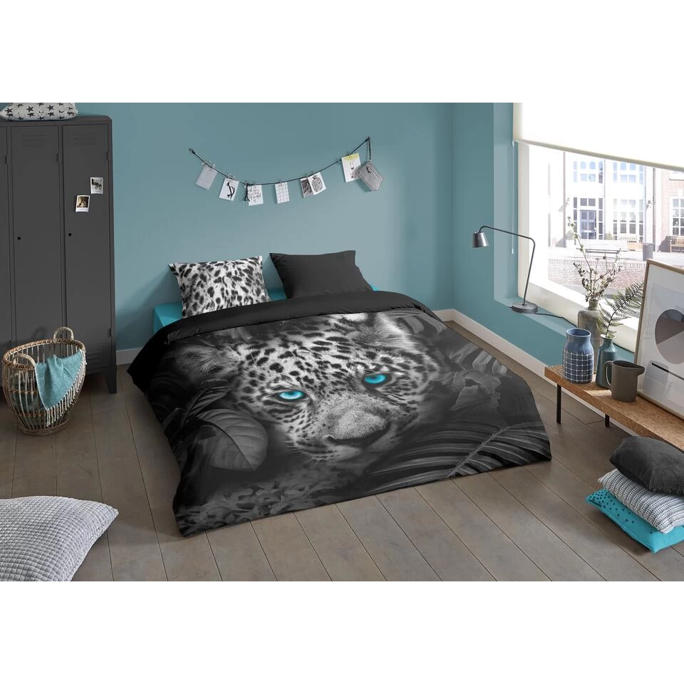 Pure Dekbedovertrek "Blue Eyes" - Antraciet - (200x220 Cm) 2 Pure Dekbedovertrek "Blue Eyes" - Antraciet - (200x220 Cm) - Afbeelding 2