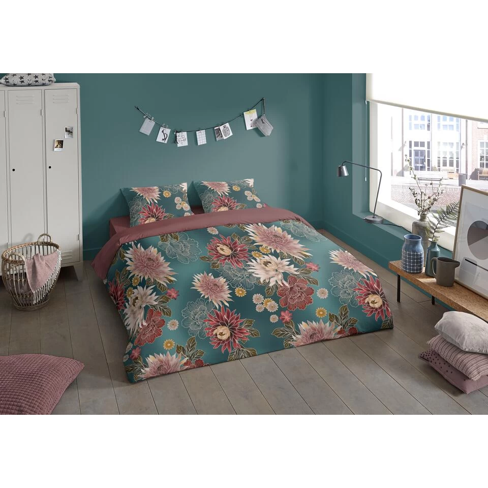 Pure Dekbedovertrek "May" - Petrol - (240x220 Cm) 2 Pure Dekbedovertrek "May" - Petrol - (240x220 Cm) - Afbeelding 2