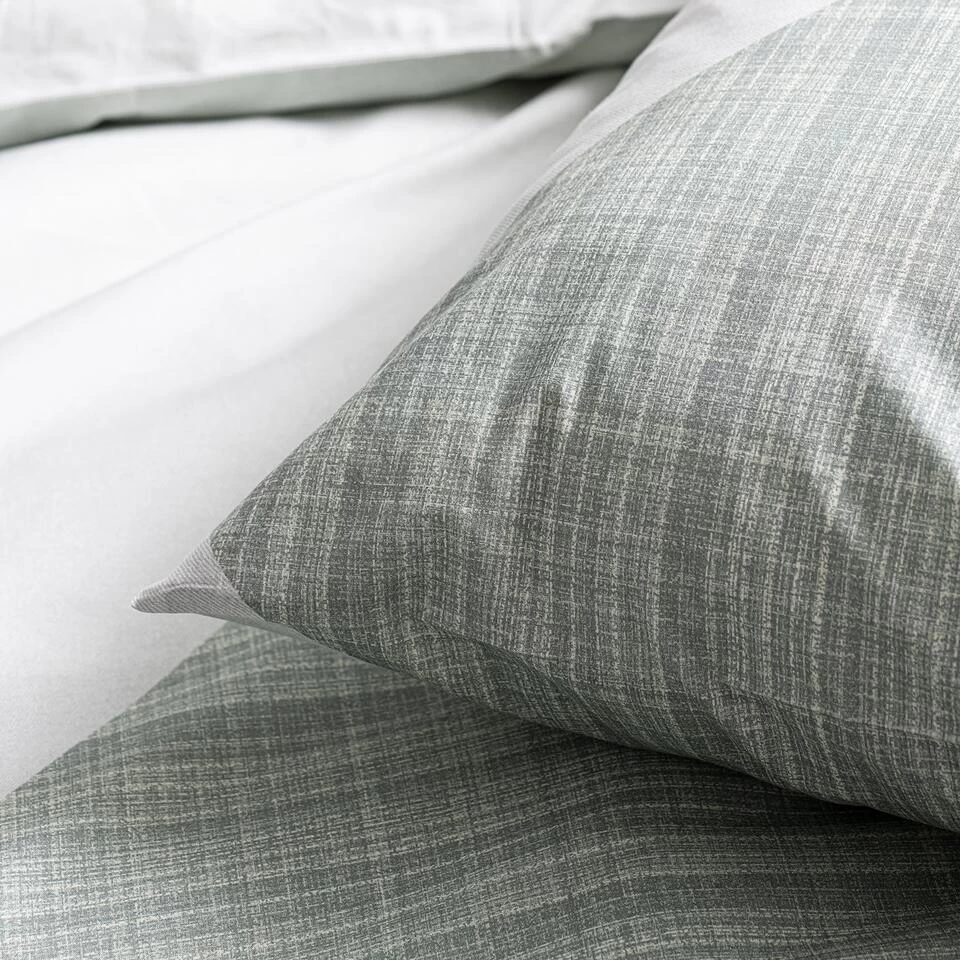 Cinderella Rexa - Dekbedovertrek - Katoen - 260x200/220 Cm - Misty Green 3 Cinderella Rexa - Dekbedovertrek - Katoen - 260x200/220 Cm - Misty Green - Afbeelding 3