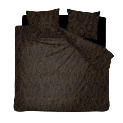 Damai Bellezza - Dekbedovertrek - Satijn - 260x200/220 Cm - Off Black