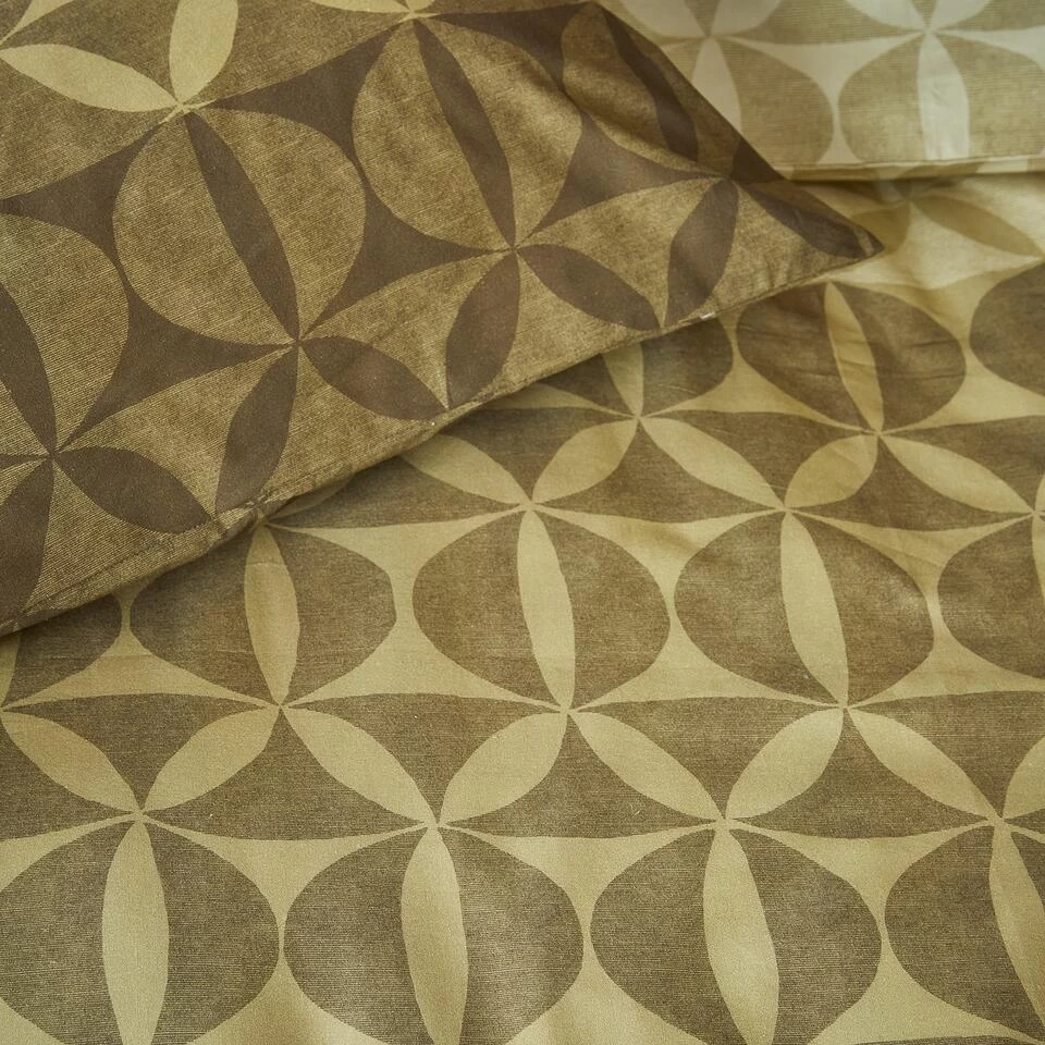 Damai Jada - Dekbedovertrek - Katoen - 140x200/220 Cm - Green 3 Damai Jada - Dekbedovertrek - Katoen - 140x200/220 Cm - Green - Afbeelding 3