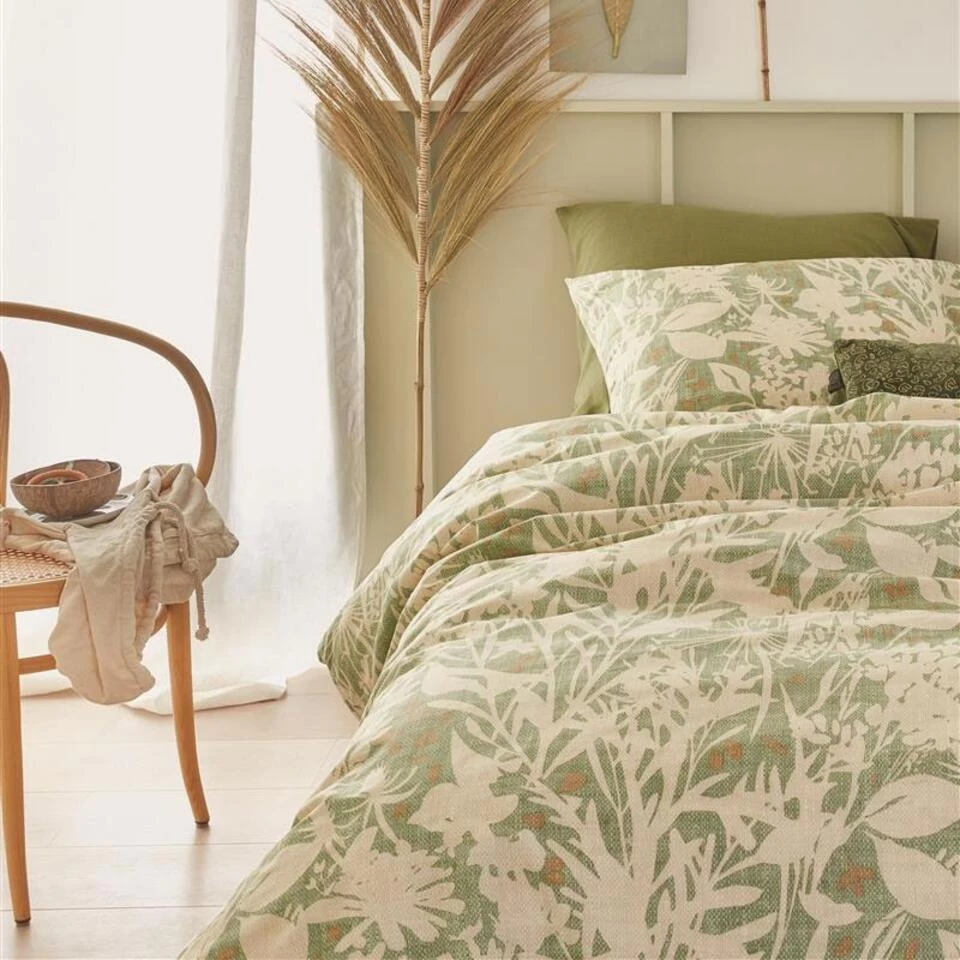 Ariadne At Home Dekbedovertrek Botanical Green-Lits-jumeaux (240 X 200/220 Cm) 4 Ariadne At Home Dekbedovertrek Botanical Green-Lits-jumeaux (240 X 200/220 Cm) - Afbeelding 4