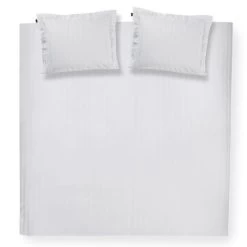 Dekbedovertrek Damai Linea White Satijn-240x200/220 -Bedbekleding schommelt. 1000057426 0102