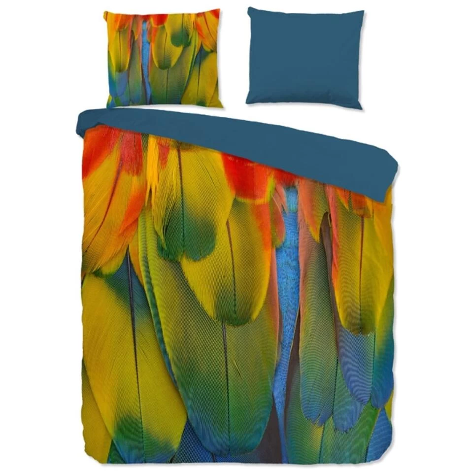 Pure Dekbedovertrek "Rainbow Feathers" - Multi - (200x220 Cm) 1 Pure Dekbedovertrek "Rainbow Feathers" - Multi - (200x220 Cm)