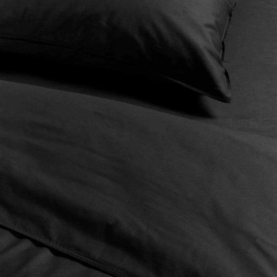 Ambiante Dekbedovertrek Uni Cotton Black-1-persoons (140 X 200/220 Cm) 4 Ambiante Dekbedovertrek Uni Cotton Black-1-persoons (140 X 200/220 Cm) - Afbeelding 4
