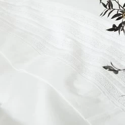 Town & Country Dekbedovertrek Camilla Wit-Lits-jumeaux (240 X 200/220 Cm) -Bedbekleding schommelt. 1000061611 0102