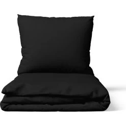 Charm & Co Dekbedovertrek Effen Zwart-1-persoons (140 X 200/220 Cm)