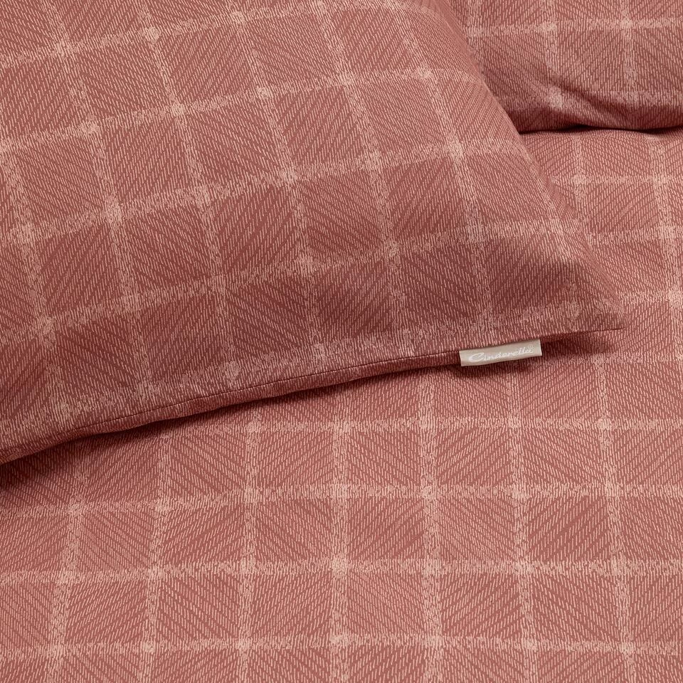 Cinderella Brecht - Dekbedovertrek - Katoen - 260x200/220 Cm - Terra 3 Cinderella Brecht - Dekbedovertrek - Katoen - 260x200/220 Cm - Terra - Afbeelding 3