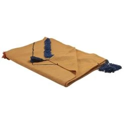 Beliani Plaid SHIMLA - Oranje Katoen