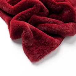 ZINZI - Plaid Unikleur 140x180 Cm Merlot - Rood -Bedbekleding schommelt. 1000065695 0102