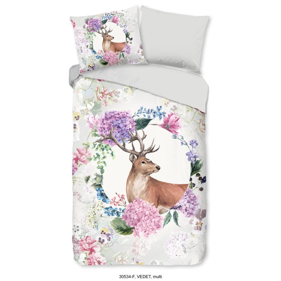 Good Morning Dekbedovertrek "Vedet" - Grijs - (140x220 Cm) 1 Good Morning Dekbedovertrek "Vedet" - Grijs - (140x220 Cm)