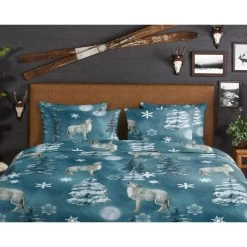 Good Morning Dekbedovertrek "Midnight" - Petrol - (240x220 Cm) -Bedbekleding schommelt. 1000065851 0110