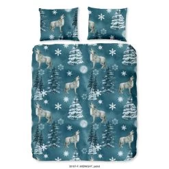 Good Morning Dekbedovertrek "Midnight" - Petrol - (240x220 Cm)