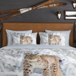 Good Morning Dekbedovertrek "Lynx" - Grijs - (140x220 Cm) -Bedbekleding schommelt. 1000065867 0102