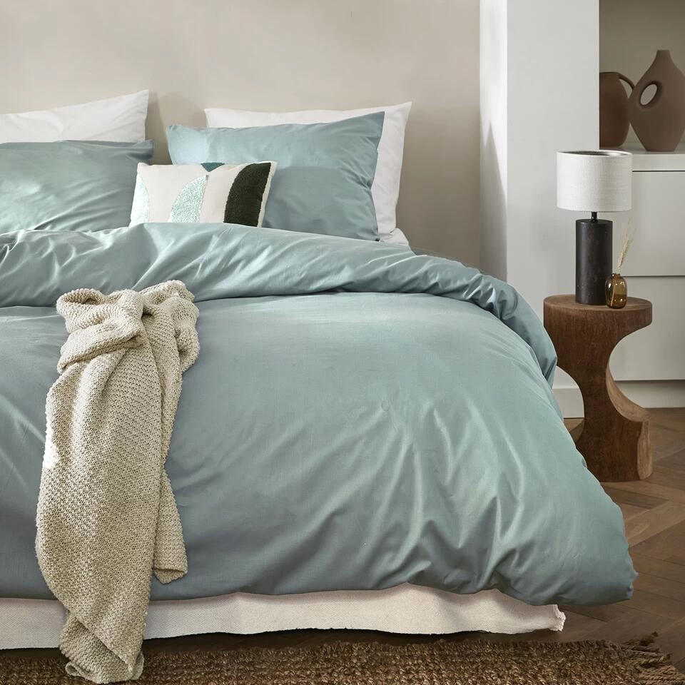 Cinderella Weekend - Dekbedovertrek - Katoen - 260x200/220 Cm - Mineral Green 2 Cinderella Weekend - Dekbedovertrek - Katoen - 260x200/220 Cm - Mineral Green - Afbeelding 2