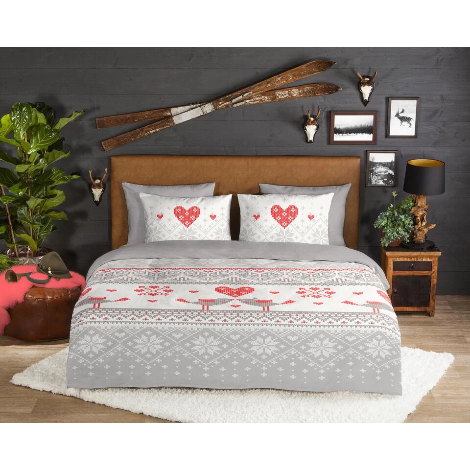 Good Morning Dekbedovertrek "Flow" - Grijs - (200x220 Cm) 2 Good Morning Dekbedovertrek "Flow" - Grijs - (200x220 Cm) - Afbeelding 2