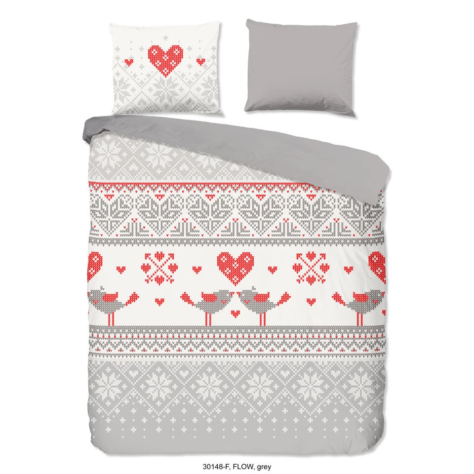 Good Morning Dekbedovertrek "Flow" - Grijs - (200x220 Cm) 1 Good Morning Dekbedovertrek "Flow" - Grijs - (200x220 Cm)
