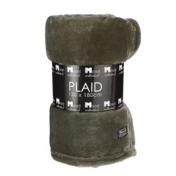 In The Mood Collection Famke Fleece Plaid - 180 X 130 Cm - Donkergroen