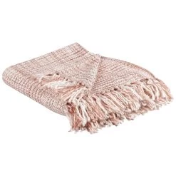 Beliani Plaid DEURALI - Bruin Acryl