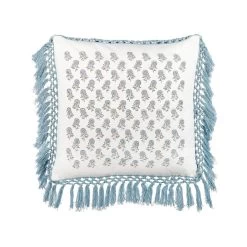 Beliani Sierkussen PALLIDA - Wit Katoen