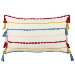 Beliani Sierkussen AGAVE - Multicolor Katoen