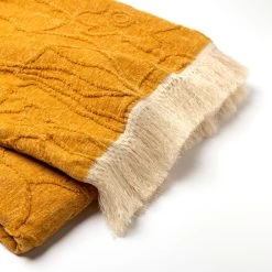 FLORINE - Plaid 140x180 Cm Golden Glow - Geel -Bedbekleding schommelt. 1000080649 0102