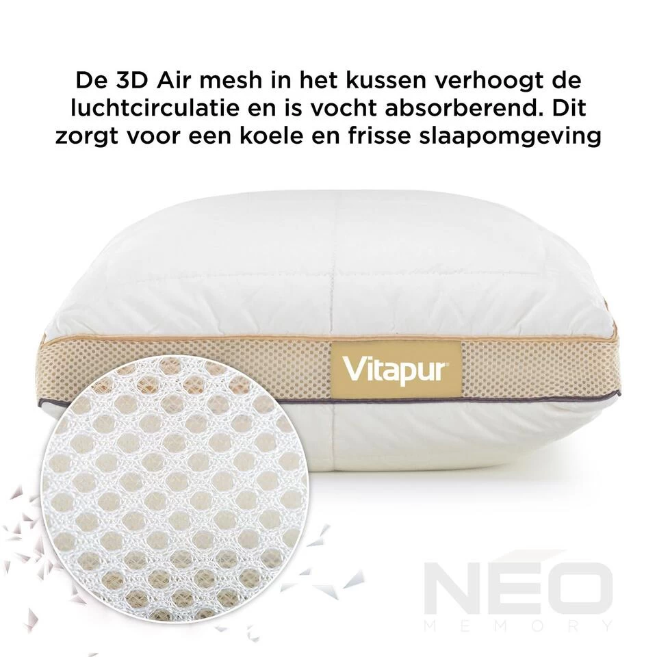NEO Hybride Memory Foam Kinderkussen - 40x60 Cm 3 NEO Hybride Memory Foam Kinderkussen - 40x60 Cm - Afbeelding 3