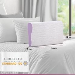 Anatomisch Lavendel Memory Foam Hoofdkussen 30x50 Cm -Bedbekleding schommelt. 1000080657 0102