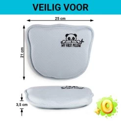 Vitapur - My First Panda Pillow 26x23 Cm - Blauw -Bedbekleding schommelt. 1000080660 0102